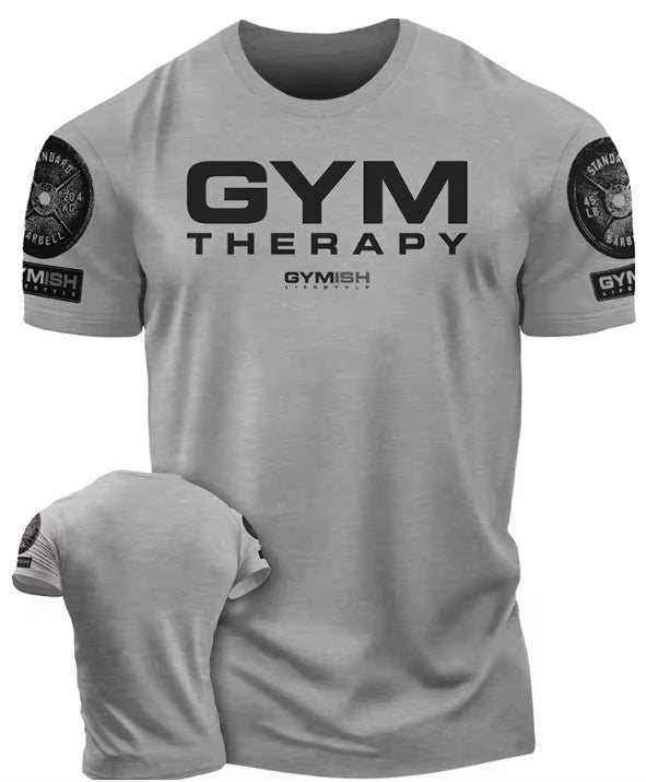 3D Printed Gym T-Shirt for Men with Messages – Cotton, Short Sleeve, Tough Guy Workout Shirt