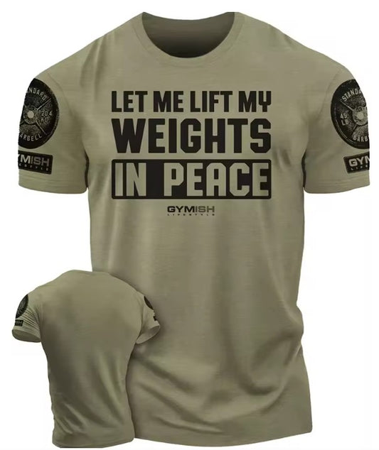 3D Printed Gym T-Shirt for Men – Cotton, Short Sleeve, Tough Guy Workout Shirt