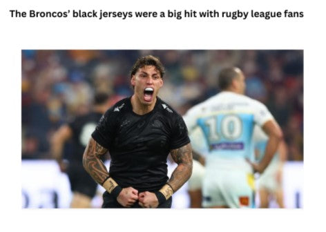 Broncos 2025 New Men’s Black Rugby League Jersey Look Premium Quality Sport