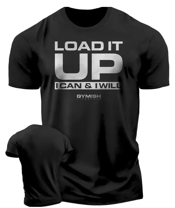 3D Printed Gym T-Shirt for Men – Cotton, Short Sleeve, Tough Guy Workout Shirt