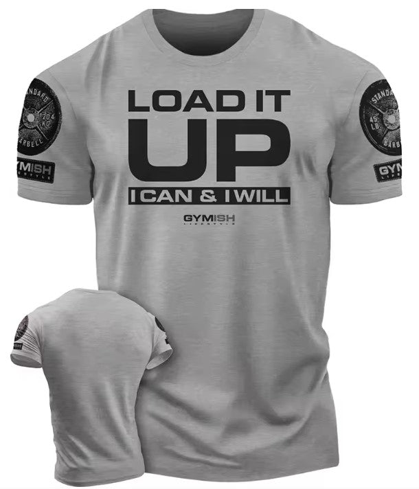 3D Printed Gym T-Shirt for Men – Cotton, Short Sleeve, Tough Guy Workout Shirt